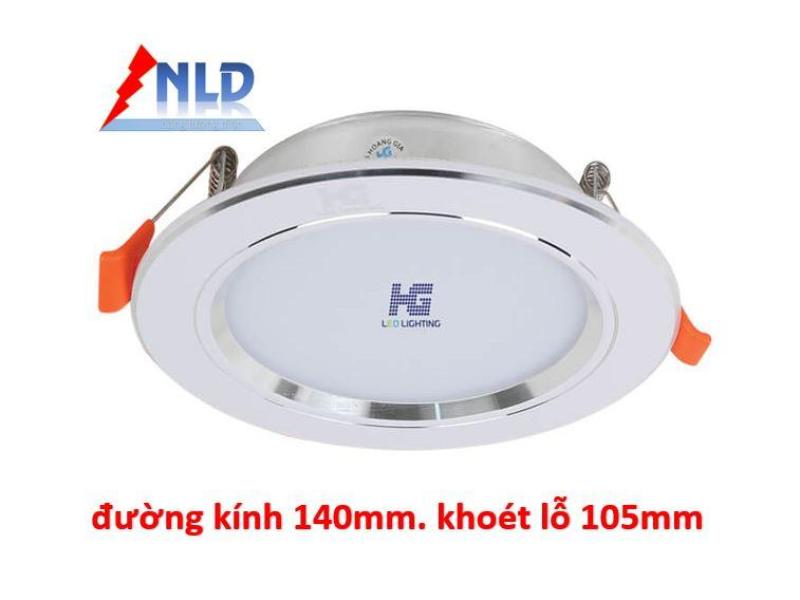 Đèn led âm trần viền bạc 9W - 3 màu 3 chế độ
