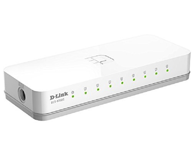 Hub D-Link 8 cổng DES-1008C Trắng Chính Hãng