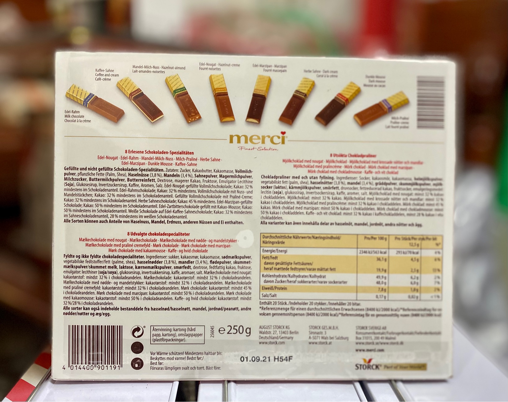 SOCOLA MERCI 250g