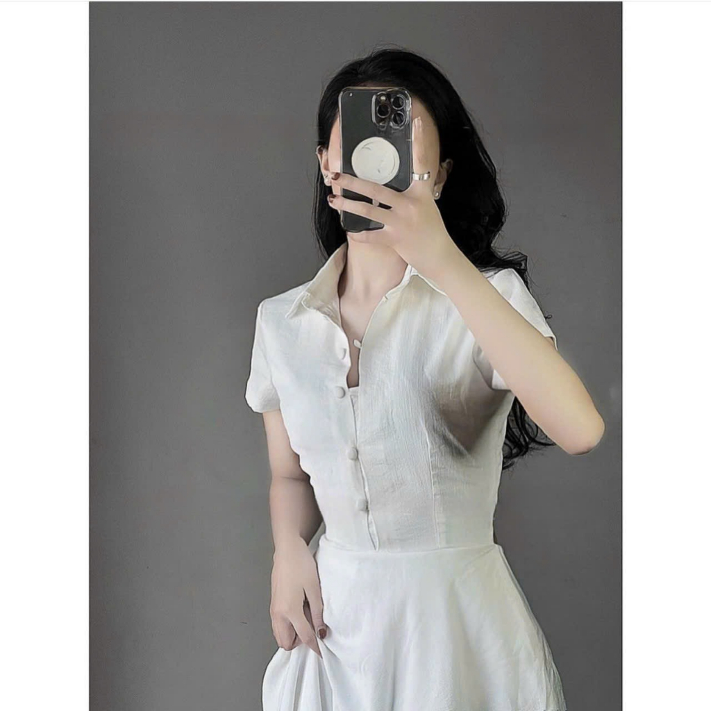 [Rabe Dress] Đầm WAYO sơ mi nút bọc thanh lịch sang trọng có túi