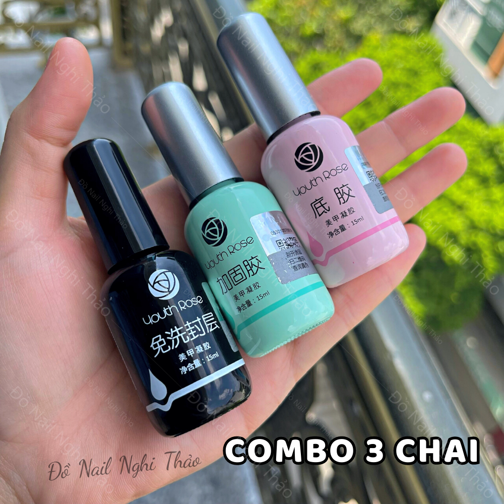 Base top hoa hồng, sơn liên kết móng JELIVA 15ml
