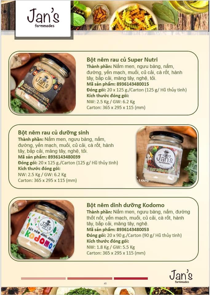 Bột nêm rau củ Super Nutri Jan's - Liên Kết Xanh