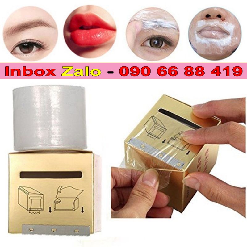 [Thùng 20 cuộn] Cuộn nilon ủ kem tê dùng phun xăm thẩm mỹ môi mày mí (42mm x 200m)