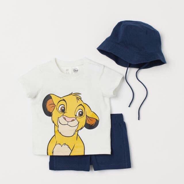 Set bộ kèm mũ lionking Hm cho bé trai