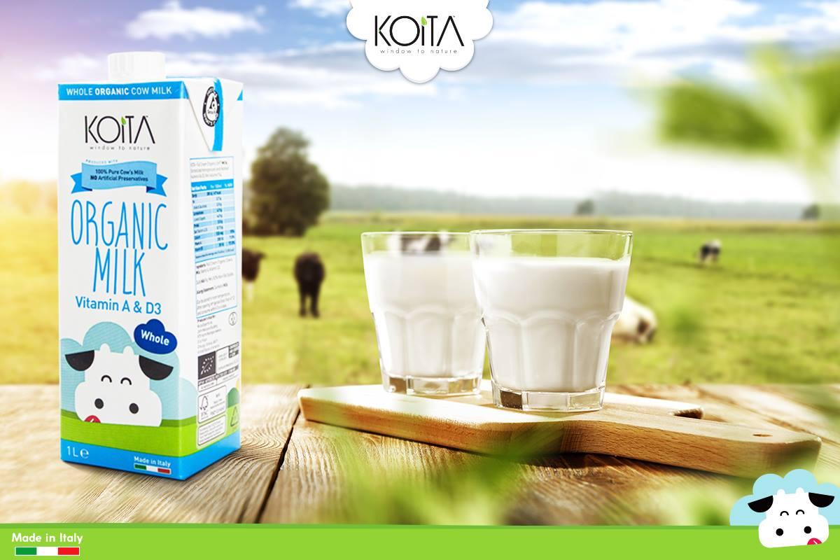 Sữa bò hữu cơ  nguyên kem Koita (1Lít)
