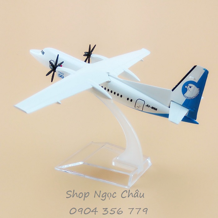 Mô hình máy bay cánh quạt Aero Mongolia Fokker-50