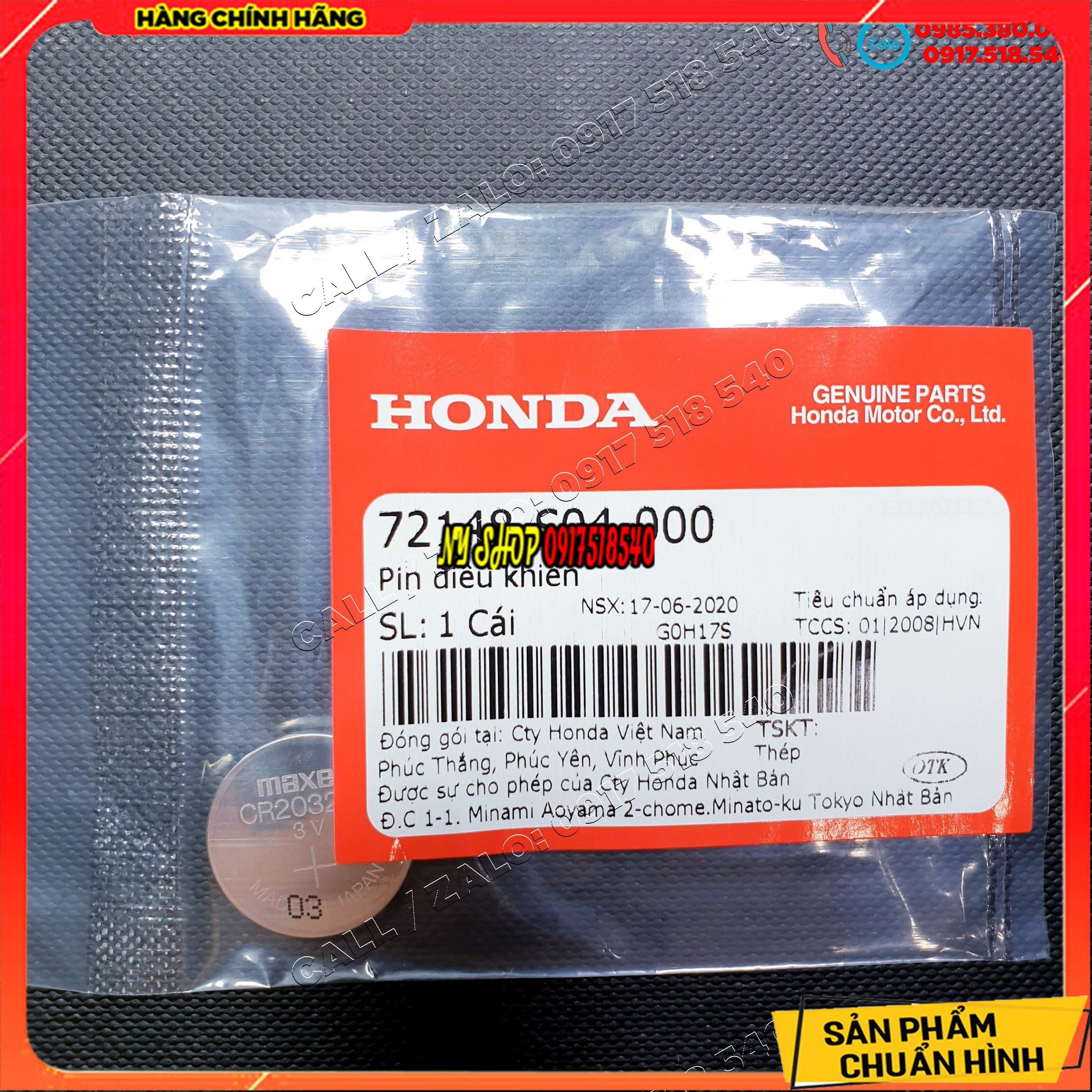PIN SMARTKEY CHÍNH HÃNG HONDA GẮN CHÌA SMARTKEY  HONDA - YAMAHA- OTO