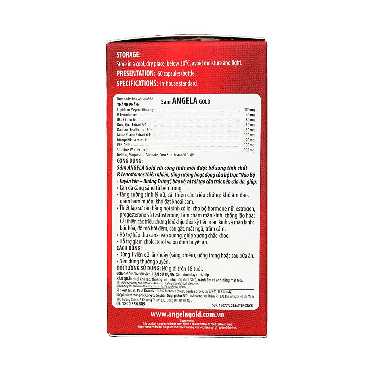 [HCM]Sâm Angela Gold hộp 30 viên