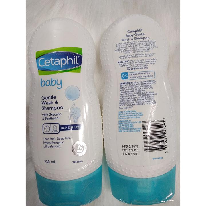 Sữa tắm gội CETAPHIL BABY 230ml -Úc