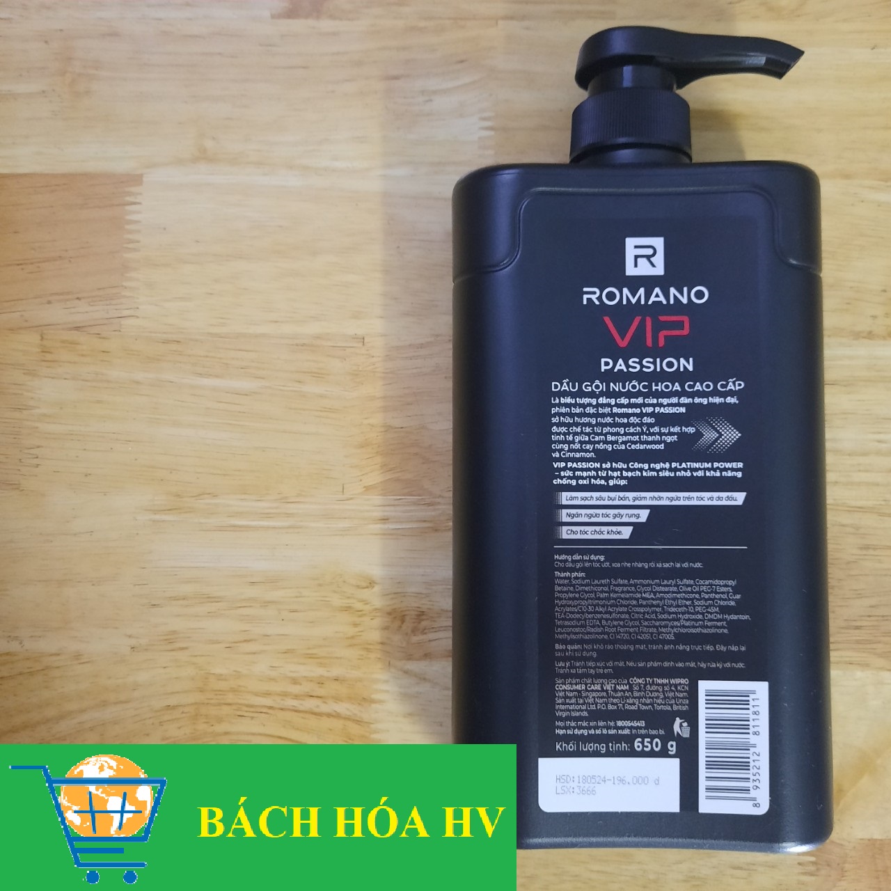 DẦU GỘI ROMANO VIP 650G