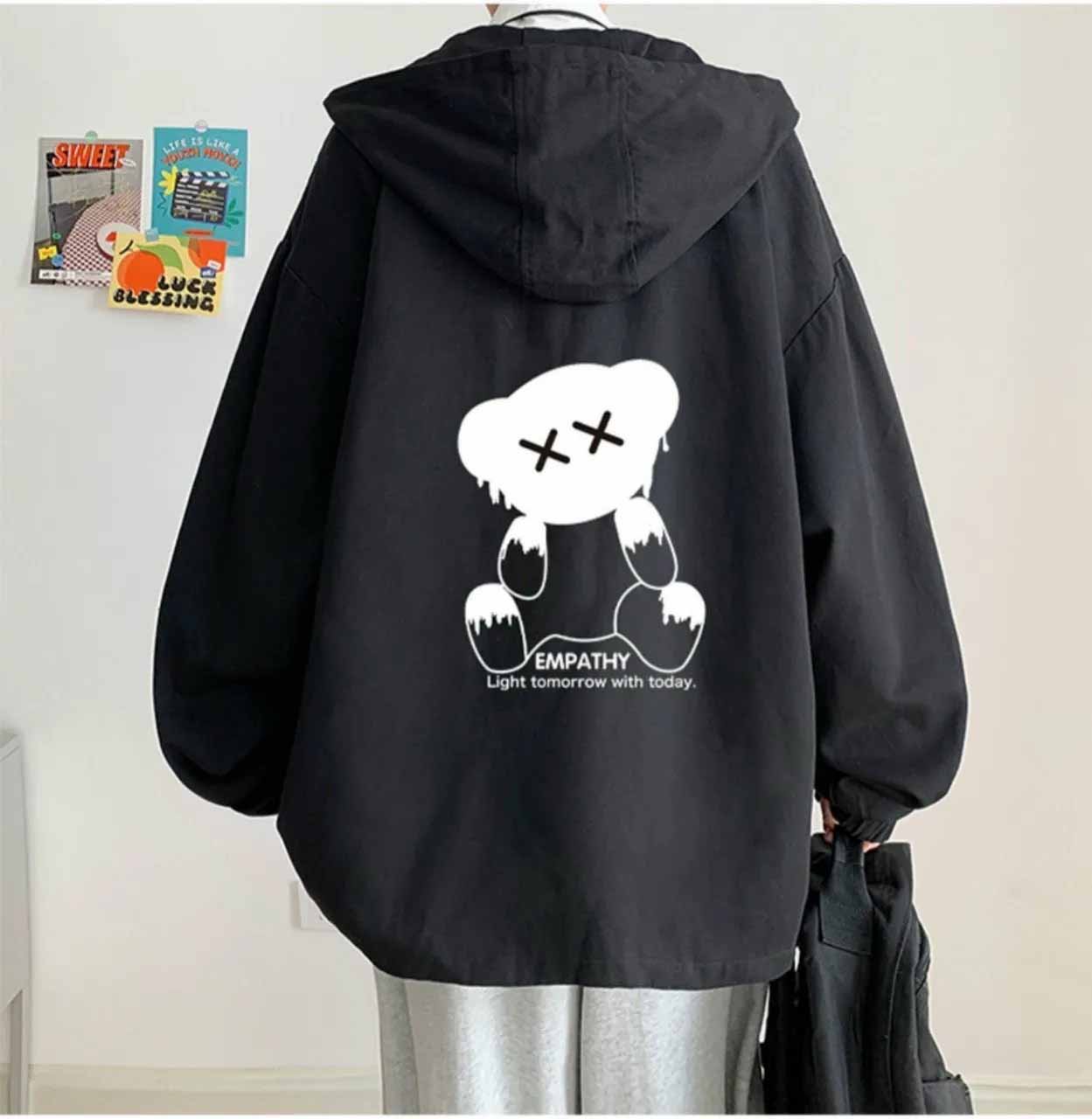 [GIÁ SẬP SÀN] Áo Khoác Gió 2 lớp cho cả Nam và Nữ - Áo khoác Dù Ép Gấu Empathy Chống Nước Chống tia Uv/Áo Khoác Nam - Áo Khoác Dù Cusin Họa Tiết Cá Tính Phong Cách Trẻ Trung Năng Động