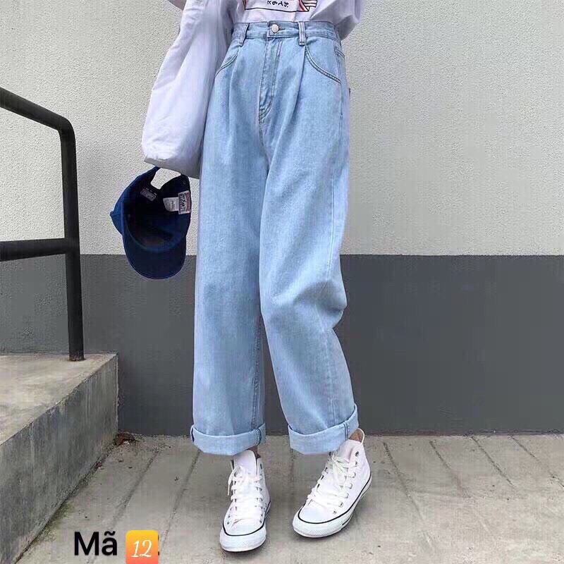 Quần begy ống rộng jean nữ thời trang cao cấp siêu đẹp mẫu mới qj41