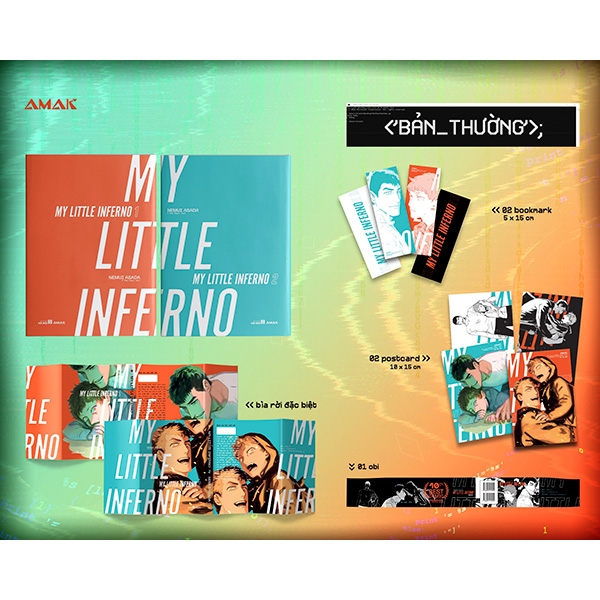 Fahasa - my little inferno - tặng kèm 02 bìa sách đặc biệt + 02 bookmark + 02 postcard + đai sách