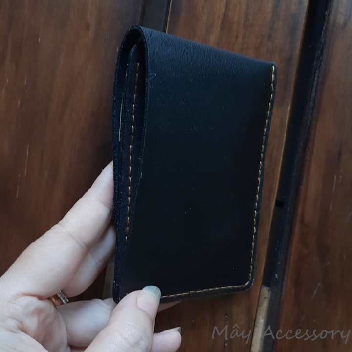 Ví sen 3 ví mini nam da PU handmade