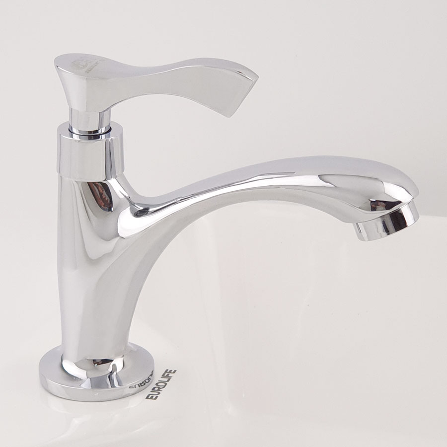 (Có video) Vòi lavabo lạnh Eurolife EL-LL115 (Trắng bạc)