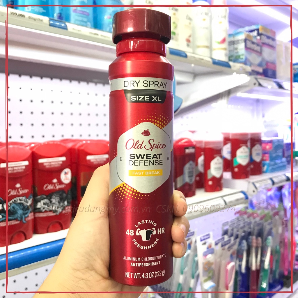 Xịt khử mùi toàn thân dành cho nam old spice refresh body spray 122g