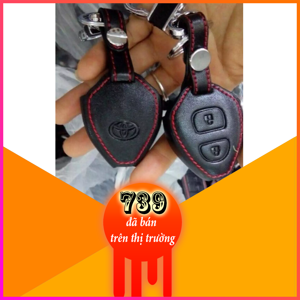 Bao da chìa khóa Toyota Yaris ( 2 nút bấm )