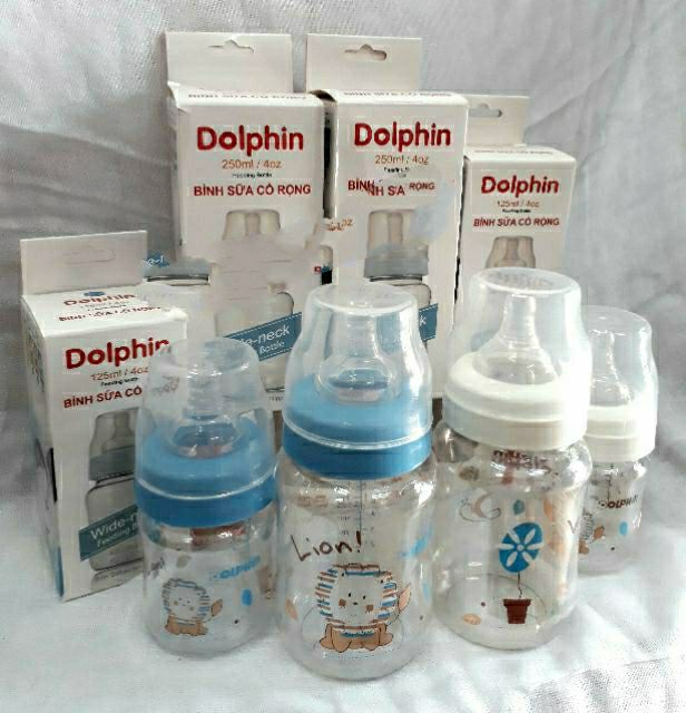 Bình sữa Dolphin cổ rộng 160ml/ 240ml