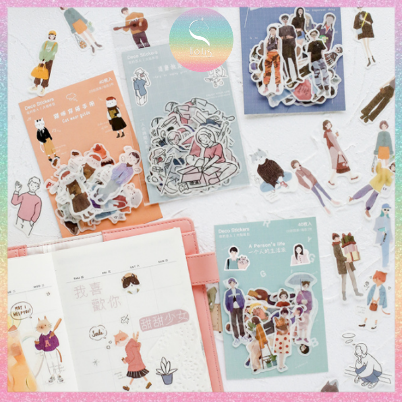 [HOTIS] Sticker hình người - 40 hình dán