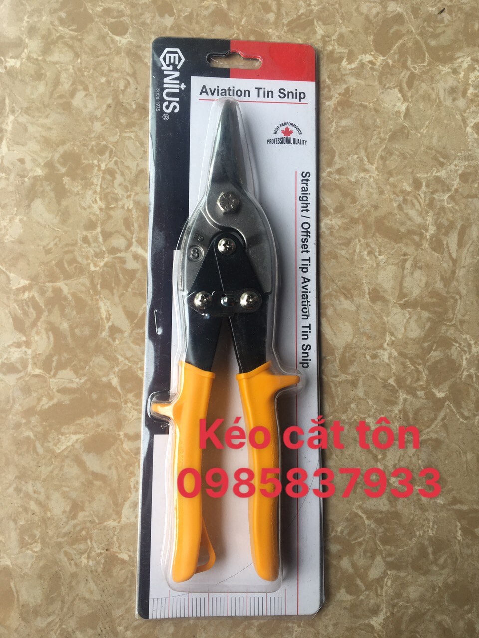 Kéo cắt tôn mũi thẳng 511003S tiêu chuẩn Mỹ