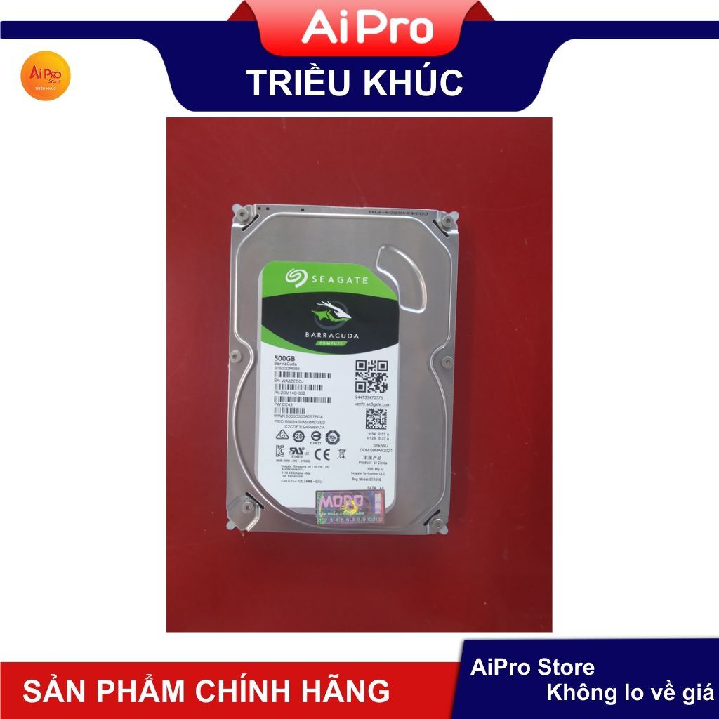 Ổ cứng HDD 500GB Seagate (Barracuda) - Bảo hành 24 tháng