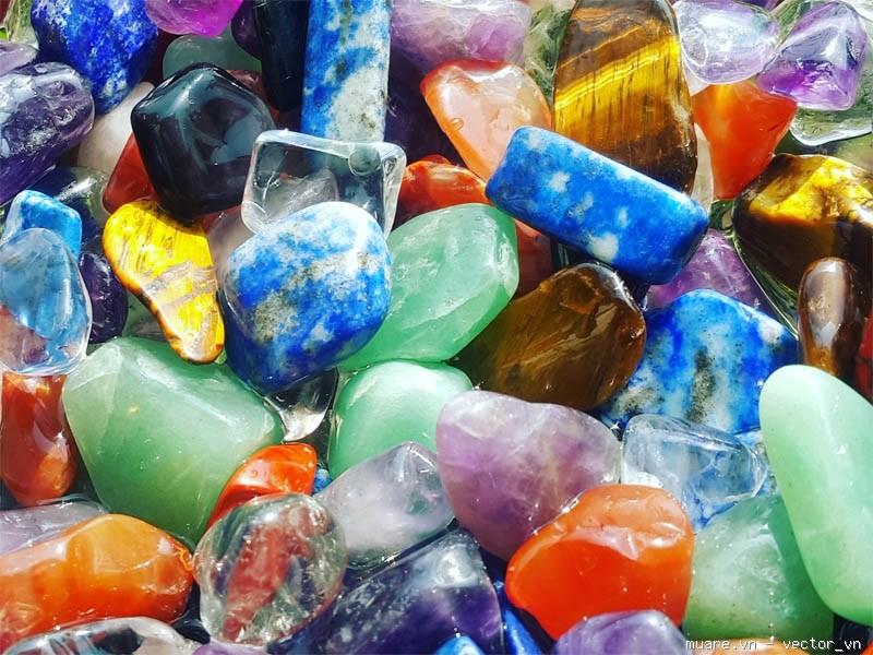 Thạch Anh Vụn Nhiều Màu 500gram Đá quý tự nhiên 100%