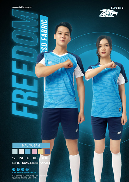 Bộ Quần Áo Thể Thao Bóng Đá Tự Thiết Kế Riki Freedom Cao Cấp - Mẫu Mới Nhất