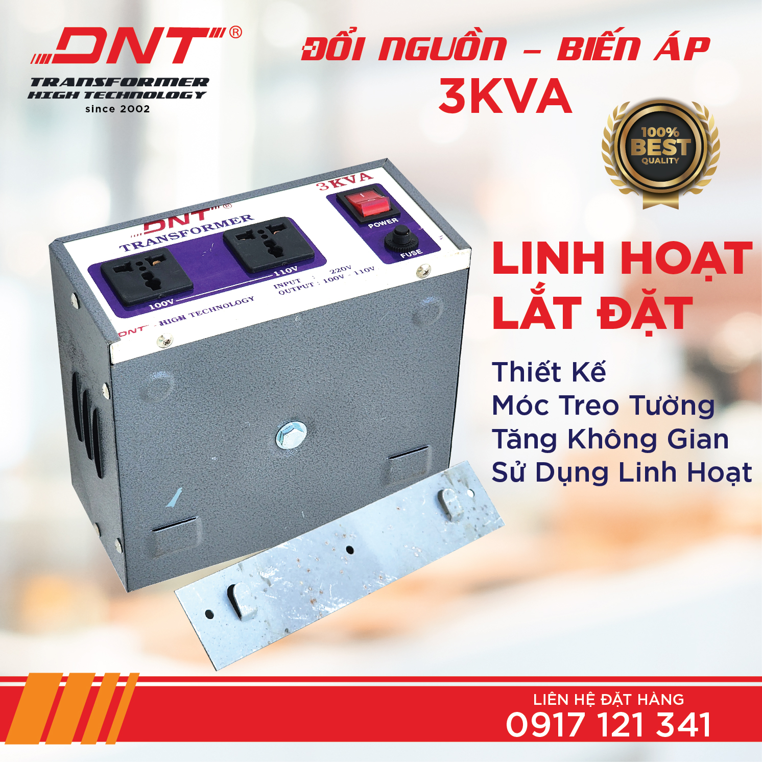 [HCM]Biến áp DNT 3kva 220v ra 100v 110v