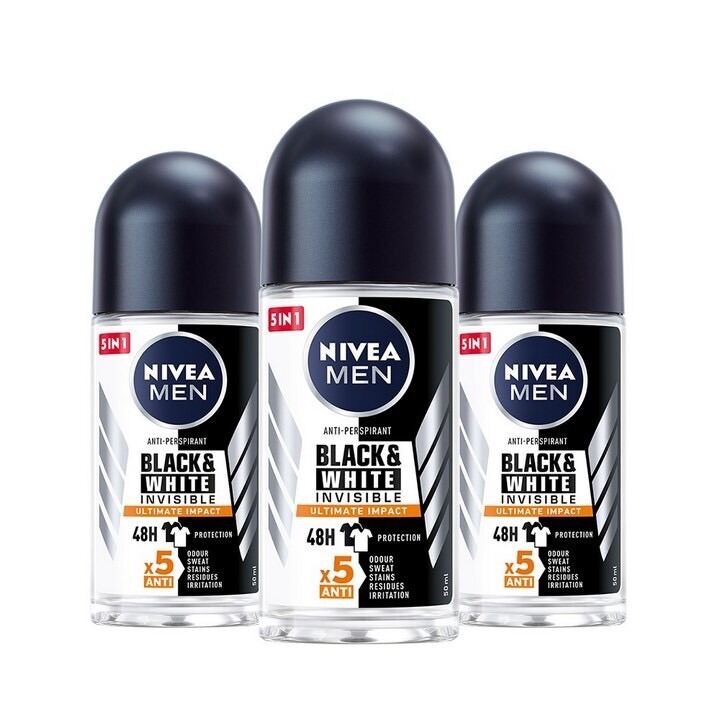 Lăn Khử Mùi Nivea Men Invisible For Black & White 50ml,,