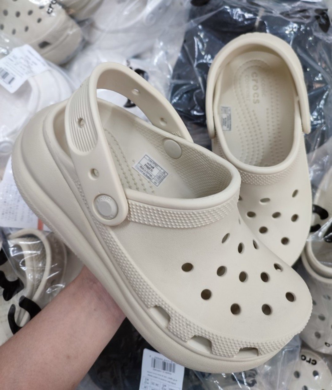Dép Slip-On Cross! Crush Đế Cao Màu Sắc Đa Dạng