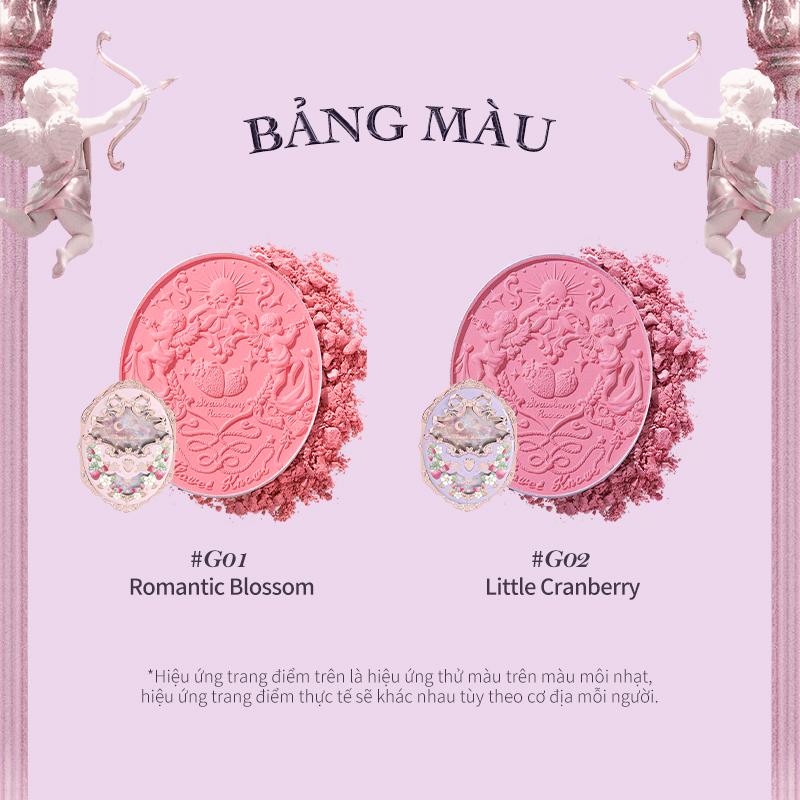 Flower Knows Strawberry Rococo Series Embossed Blush 4.6g Natural Makeup
