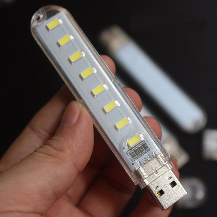 Đèn Led 3 bóng, 8 bóng, 24 bóng cắm cổng USB siêu sáng (thích hợp để bàn học, đọc sách đầu giường, soi sáng khi cúp điện)