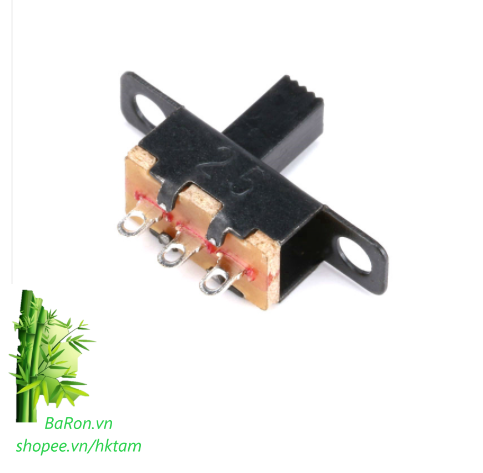 Công tắc 3 chân đen gạt ngang