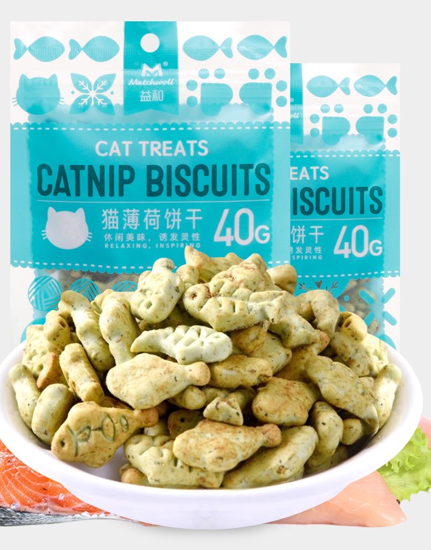 bánh cỏ catnip hình con cá 40gr dành cho mèo - T3 PETS SHOP