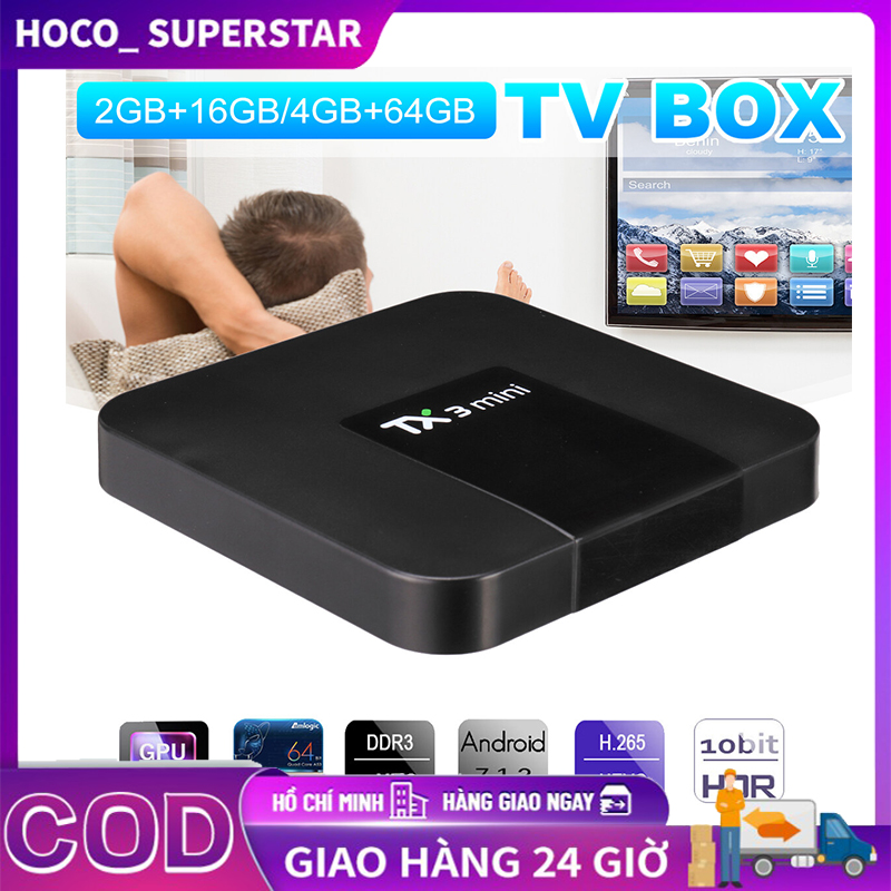 Android Tivibox TX3 Mini RAM 2GB ROM 16GB Android 10 4K UltraHD
