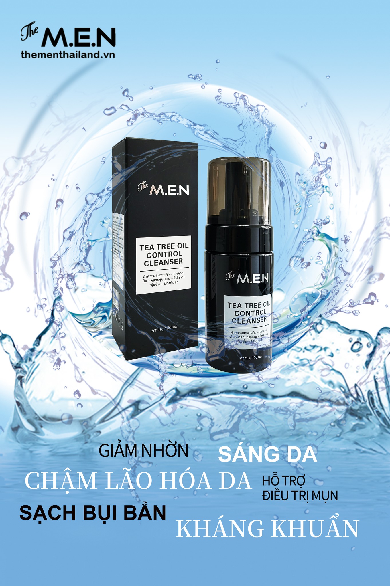 Sữa Rửa Mặt Nam The Men TEA TREE OIL CONTROL CLEANSER 100ml
