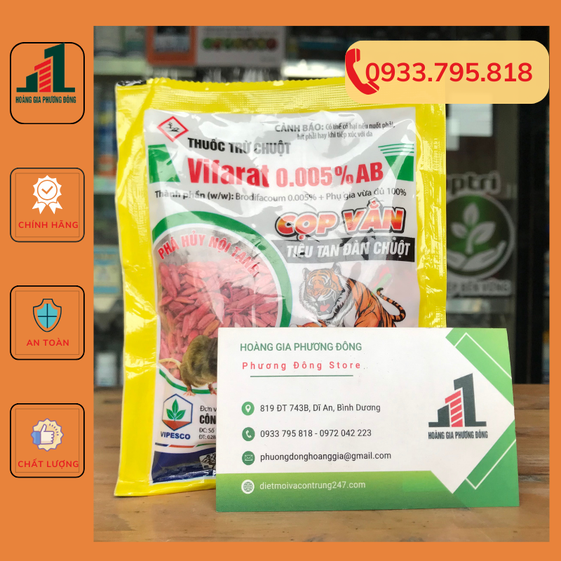 Thuốc diệt chuột dạng lúa Vifarat gói 50g