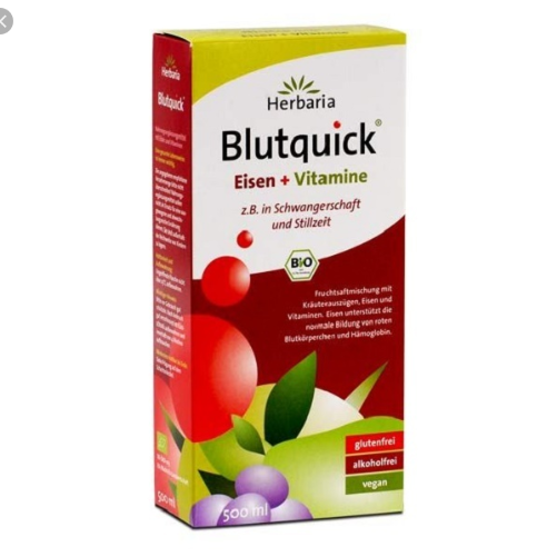 Siro bổ sung sắt và vitamin hữu cơ Blutquick 500ml