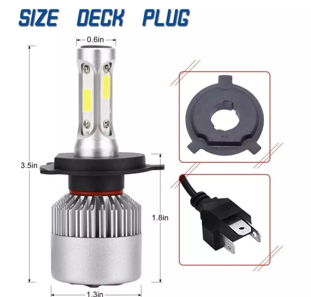 Đèn pha Led C6 3 tim X7 chân H4 ( bảo hành 6 tháng )( giá 1 cái)