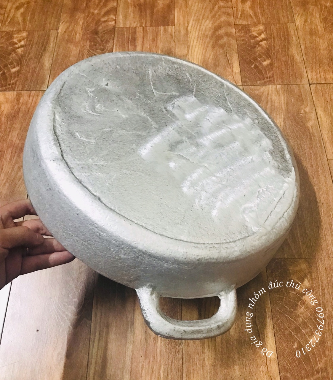 Chảo gang đúc cỡ lớn đúc thủ công làng nghề đk 40cm
