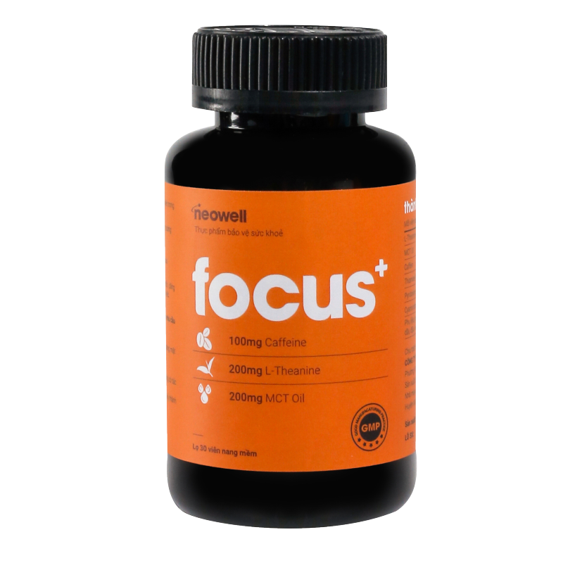 Viên uống tăng tập trung, tỉnh táo, tăng cường năng lượng Neowell Focus+ (30 viên)