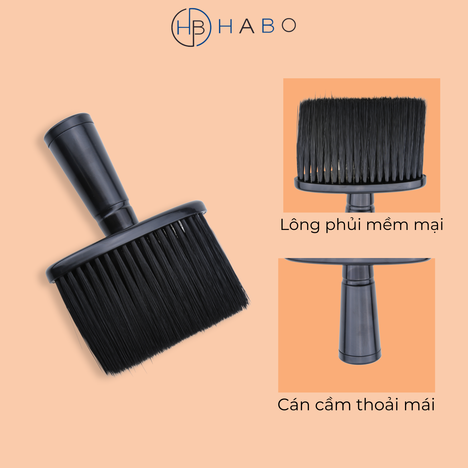Chổi phủi tóc cọ phủi tóc lông mềm chất lượng cao