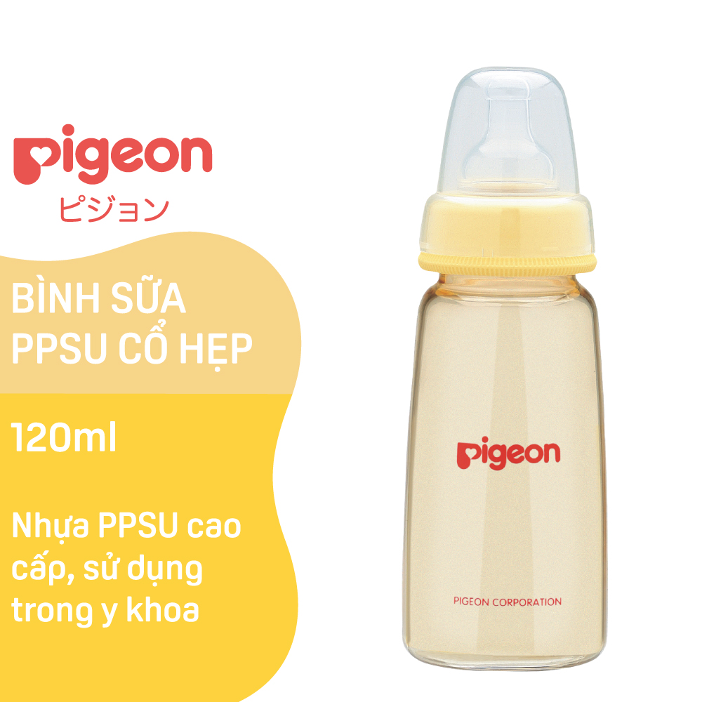 Bình sữa cổ hẹp ppsu pigeon 160ml - 2020