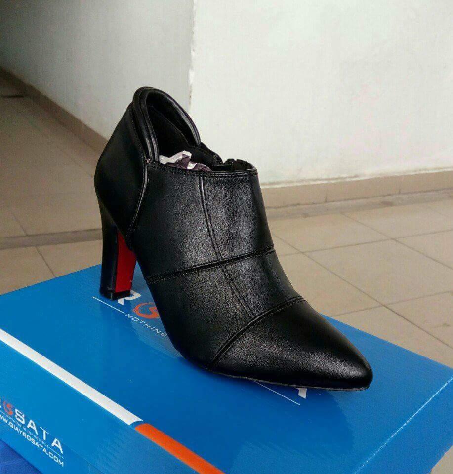 GIÀY BOOT NỮ ROSATA RO27 - GIÀY BOOT NỮ THẤP CỔ 7CM SANG TRỌNG