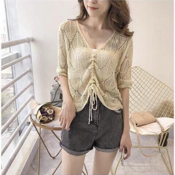 [HCM]ÁO LEN LỔ DÂY RÚT