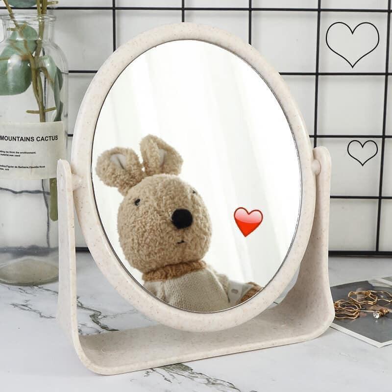 Gương lúa mạch xoay 360 độ để bàn siêu xinh