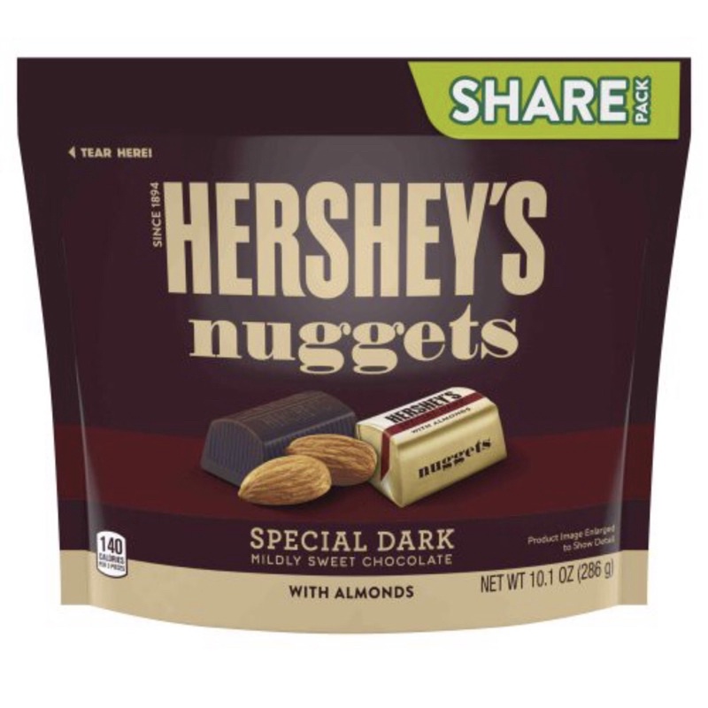 Chocolate Hershey’S Nuggets Special Dark With Almonds 286G