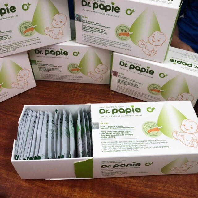 Gạc Rơ Lưỡi Dr Papie Vệ Sinh Răng Miệng Cho Bé