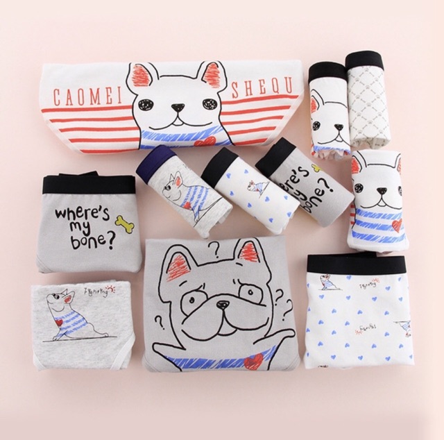 Combo 4 Quần Lót Cún Pug Dễ Thương 🐶