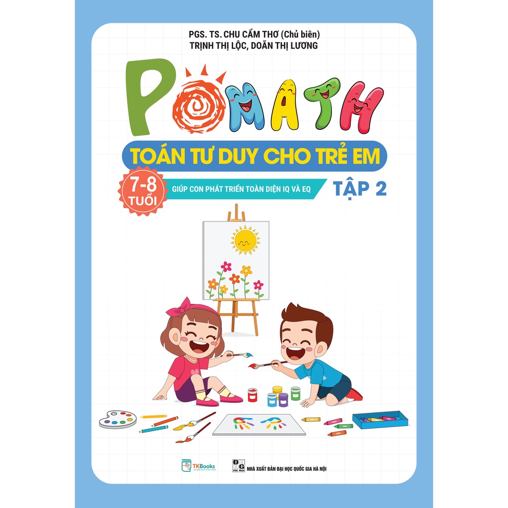 Sách - Combo POMath Toán tư duy cho trẻ em 7 – 8 tuổi (Tập 1 + 2)